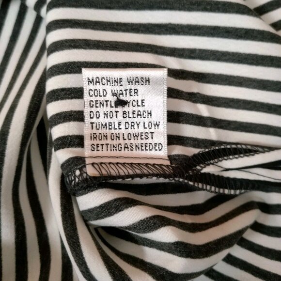 Vintage 90s Claudia Richard Blouse Woman Plus Size 2X Black White Striped NOS - Picture 14 of 15